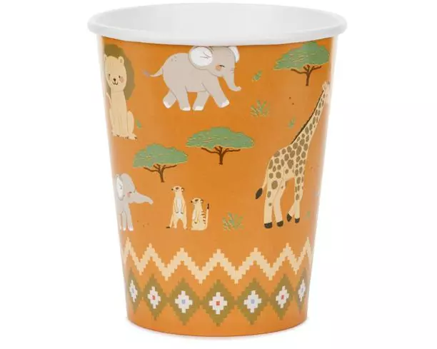 Partydeco Safari Papier 220 ml Mehrfarbig 6 Stück