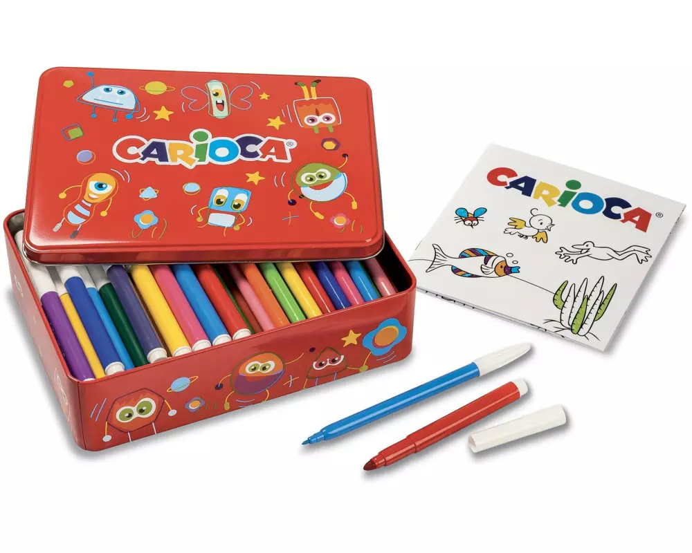 Carioca Fasermaler Box mit Malbuch, Rot