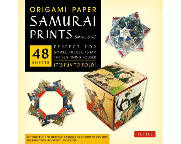Origami Paper - Samurai Prints - Small 6 3/4" - 48 Sheets