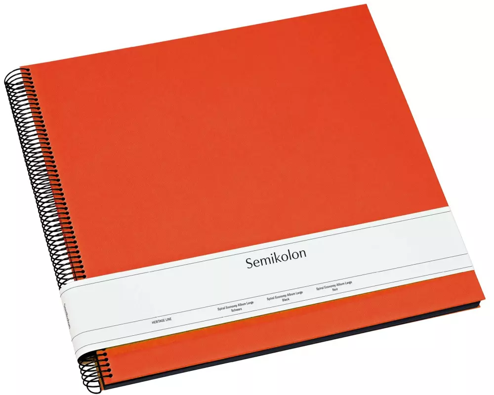 Semikolon Fotoalbum 34.5 x 33.2 cm Orange, 50 schwarze Seiten