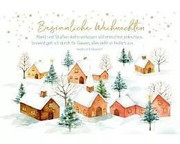 Doppelkarte. Green Karma X-MAS - Weihnachtsdorf