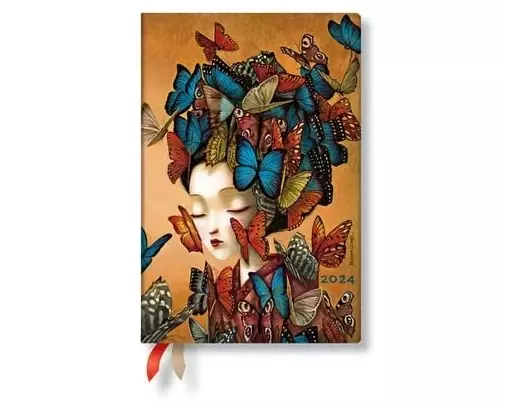 Madame Butterfly (Esprit de Lacombe) Mini 12-month Dayplanner 2024