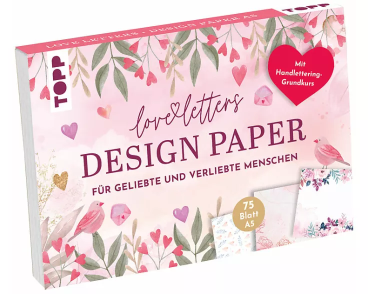 Design Paper Love Letters A5