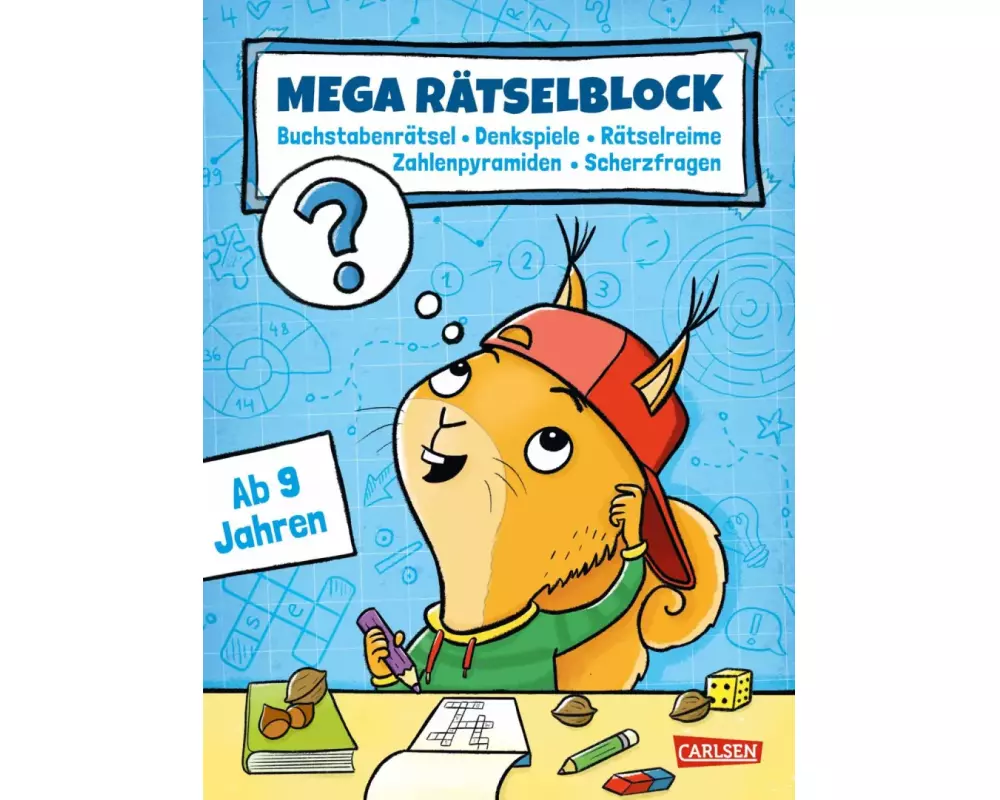 Mega Rätselblock - Buchstabenrätsel, Denkspiele, Zahlenpyramiden, Rätselreime, Scherzfragen