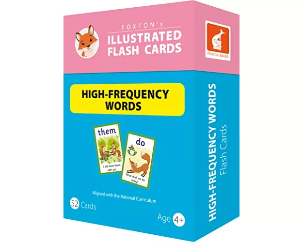 Illustrated High-Frequency Words Flash Cards for Reception, Year 1 and Year 2 - Perfect for Home Learning - with 100 Colourful Illustrations