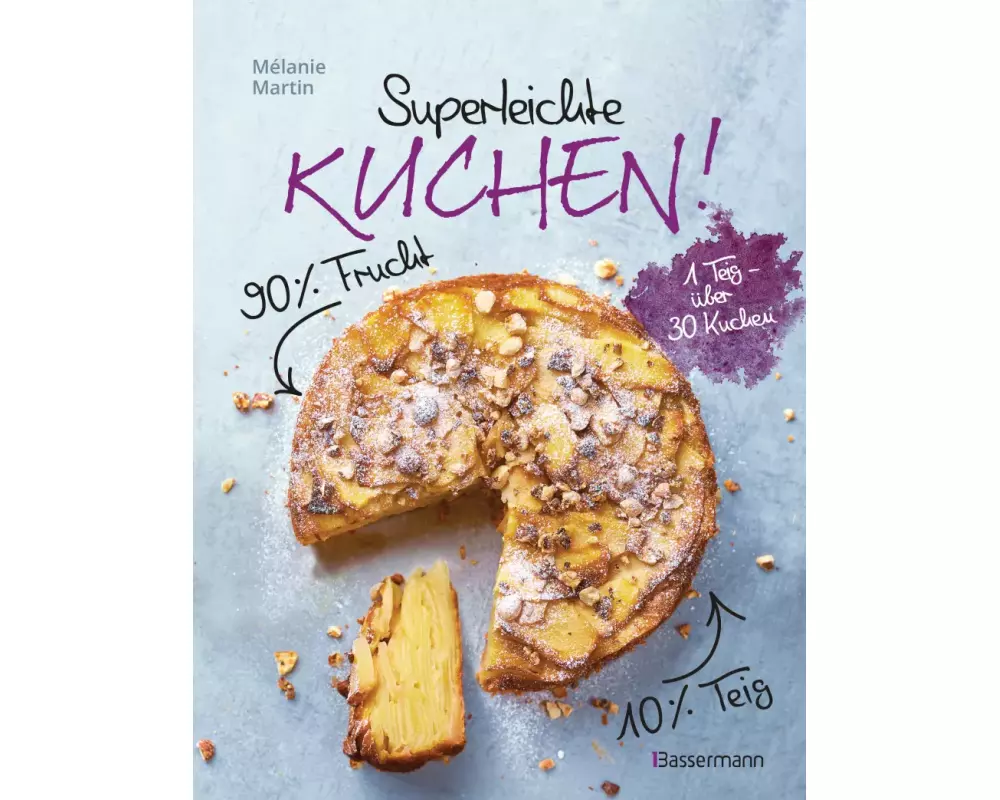 Superleichte Kuchen! 90% Frucht, 10% Teig. Über 30 einfache Kuchenrezepte mit einem Grundteig