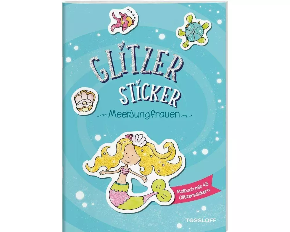 Glitzer-Sticker Malbuch. Meerjungfrauen