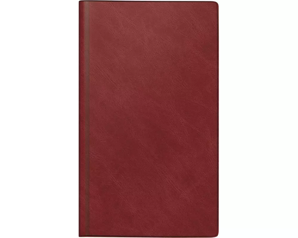 rido/idé 7025012294 Tageskalender Buchkalender 2024 Modell reise-merker 1 Seite = 1 Tag Blattgröße 11,3 x 19,5 cm Schaumfolien-Einband Catana weinr