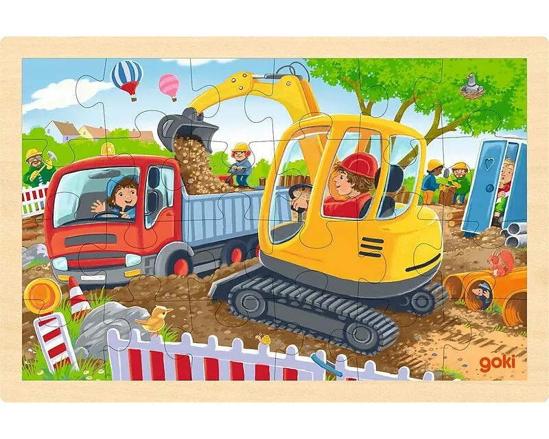 Einlegepuzzle Bagger