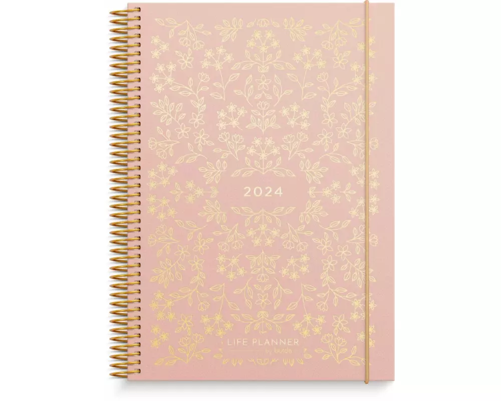 Burde Life Planner Pink Blume Kalender 2024
