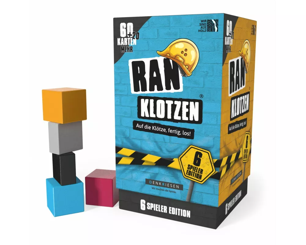 DENKRIESEN - RANKLOTZEN - "Auf die Klötze, fertig, los!" - 6 Spieler Edition