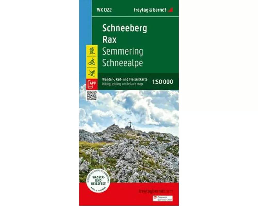 freytag & berndt Wanderkarte WK 022 Schneeberg - Rax, Semmering - Schneealpe 1:50.000