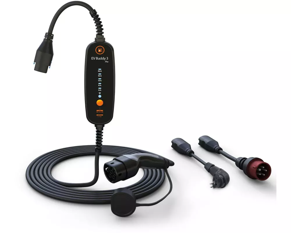 EV Buddy Ladekabel für EV Buddy 3 Pro, 22kW, 6.5m, Bluetooth, WLAN