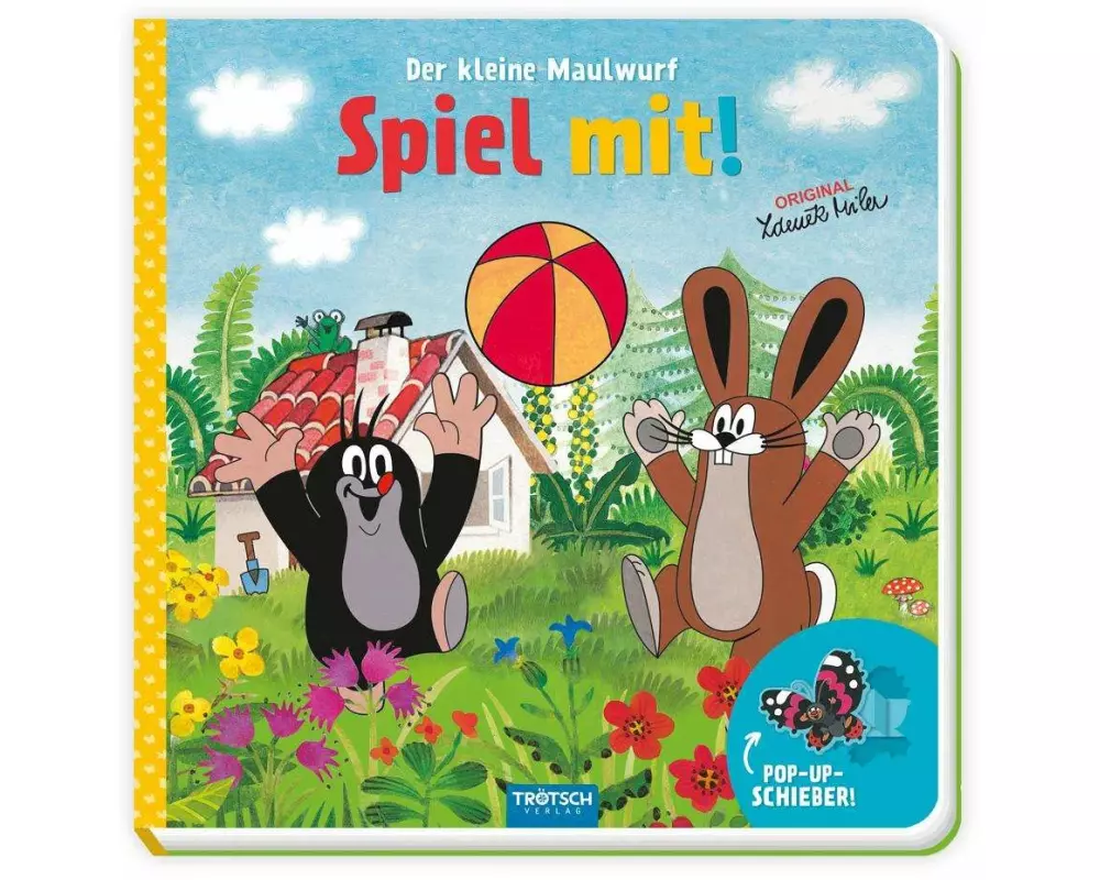 Trötsch Der kleine Maulwurf Spiel mit Pappenbuch mit Pop-up-Schiebern