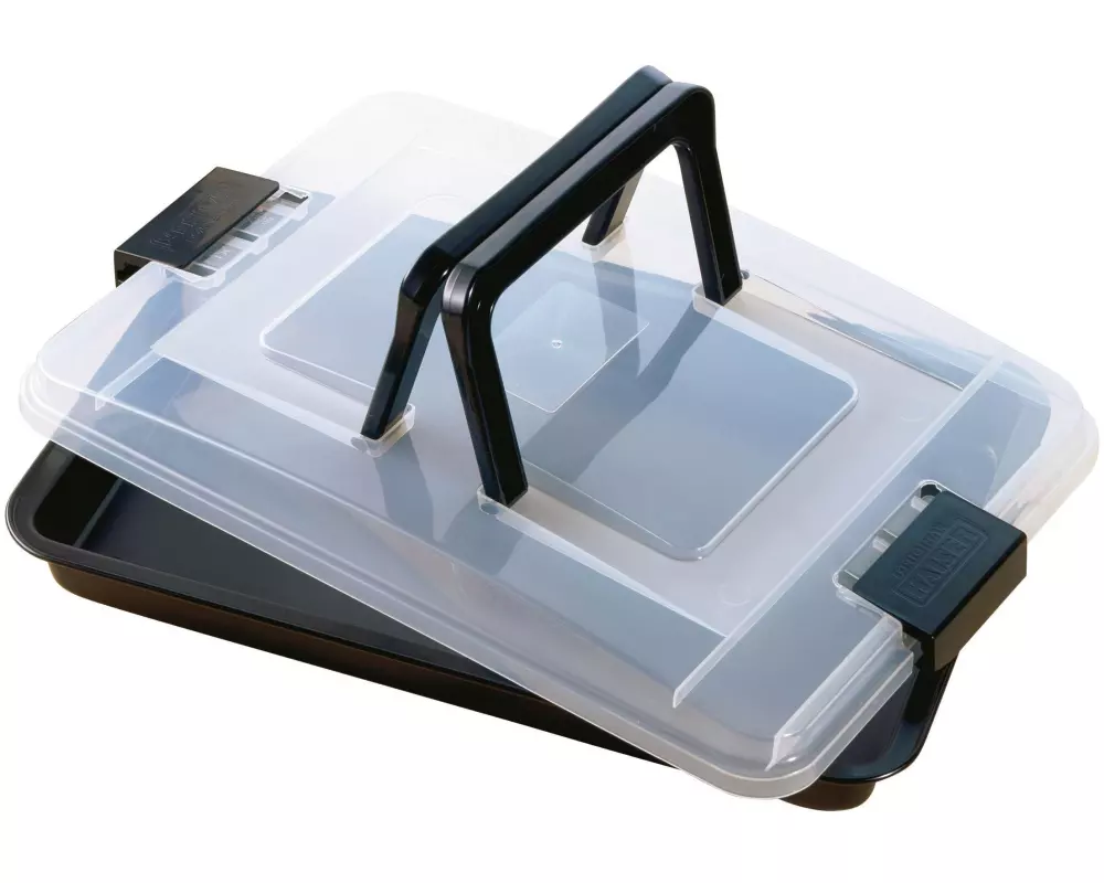 Kaiser Auflaufform Eckig, Schwarz/Transparent