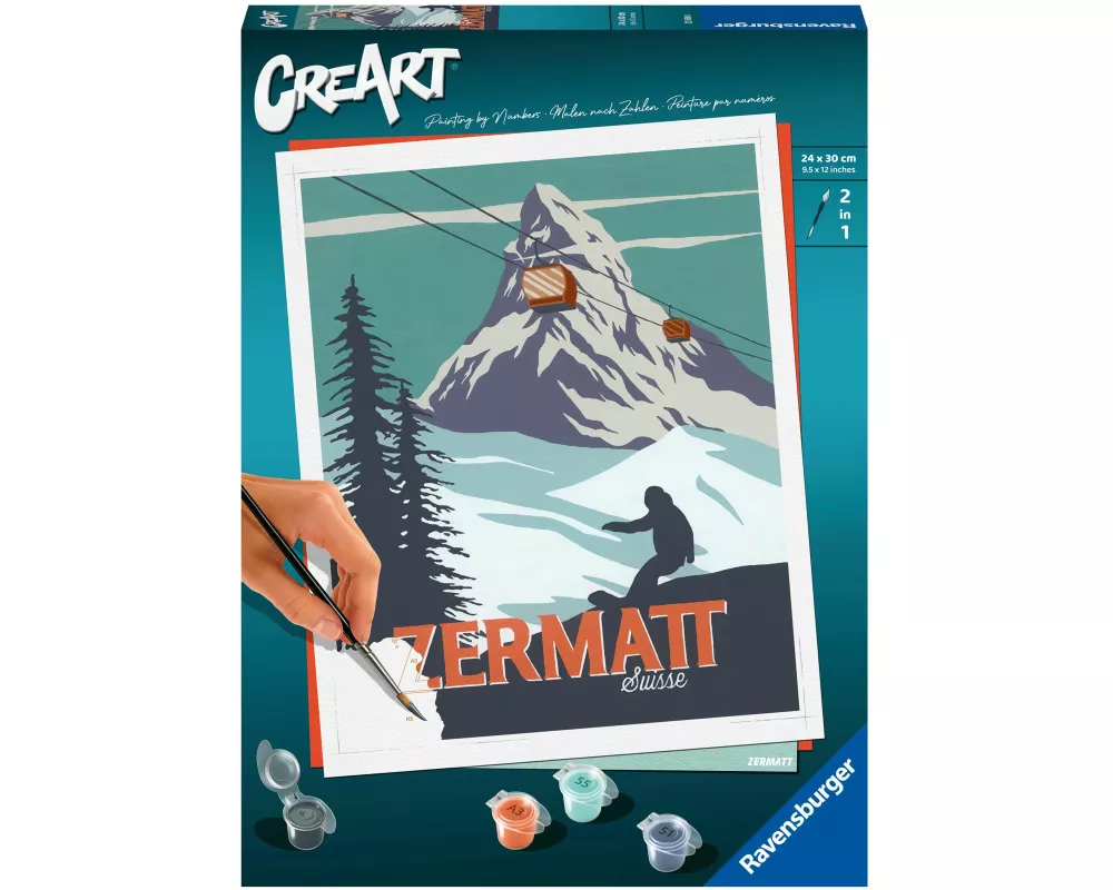 RAVENSBURGER CREART Malen nach Zahlen Schweiz, Zermatt