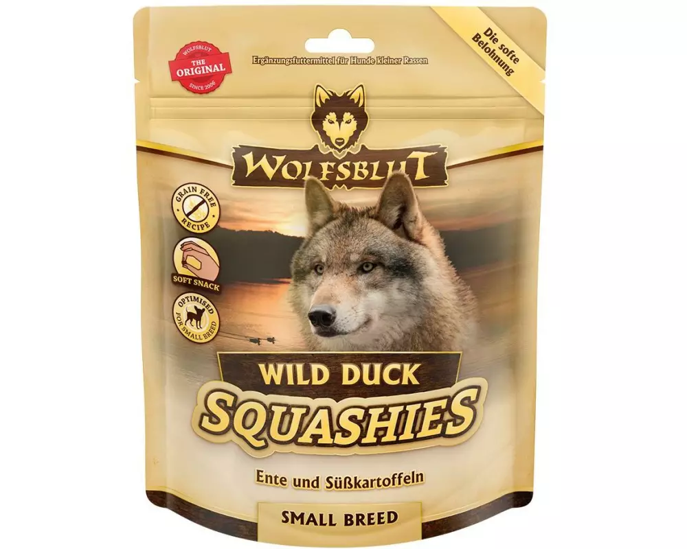 Wolfsblut Softer Snack Squashies Wild Duck Small Breed, 350 g