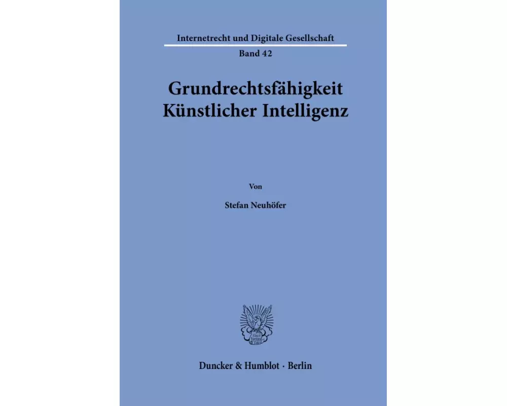 Grundrechtsfähigkeit Künstlicher Intelligenz