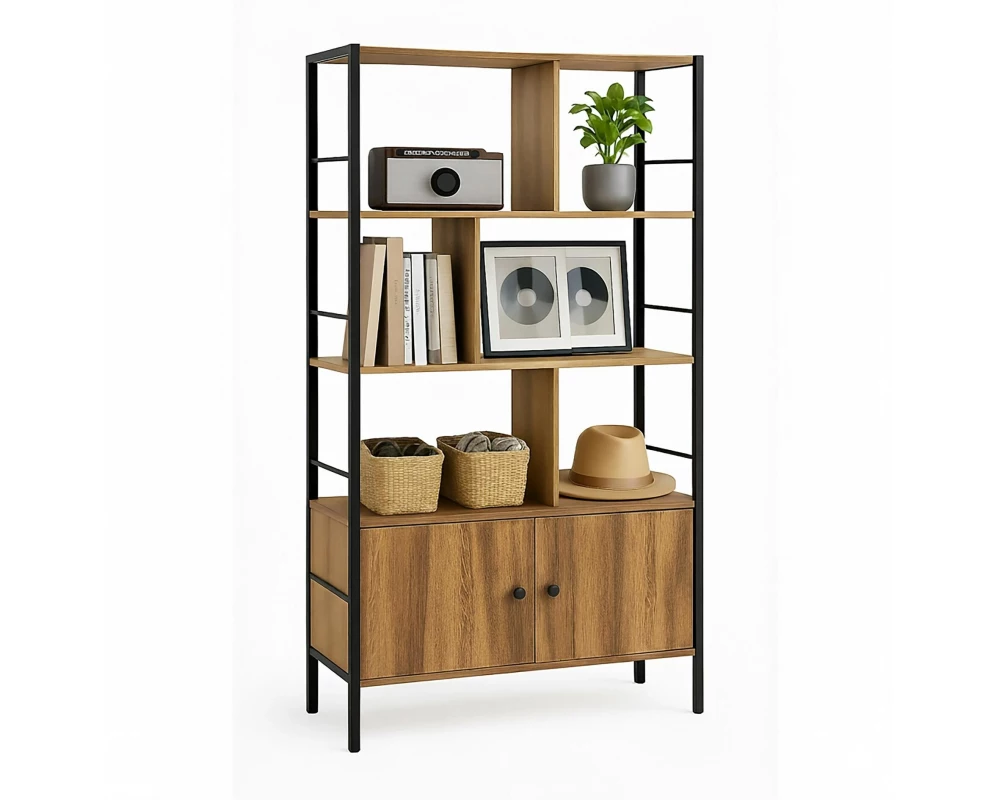 relaxdays Regal 154.5 x 74 cm Hellbraun