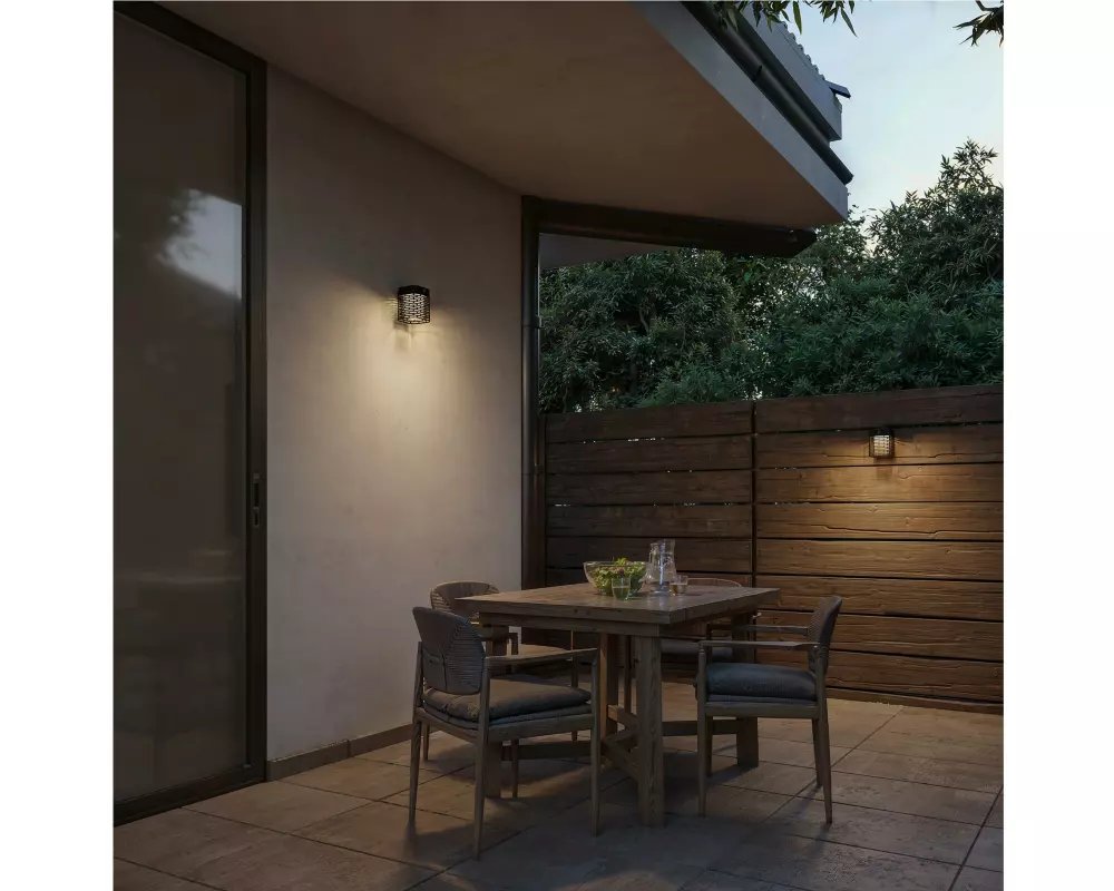 Philips Wandleuchte Solar Hara, 3.8W, 2700 K, 400 lm, Schwarz