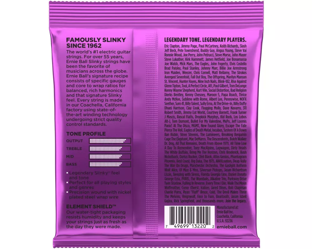 Ernie Ball Gitarrensaiten 3220 Slinky Nickel 3er Pack – Power 11 - 48