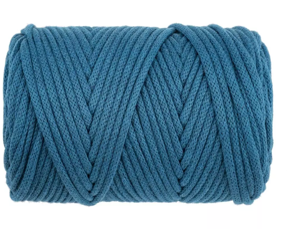 Glorex Wolle Makramee Cord gewebt 85 m x 5 mm, 500g, Türkis