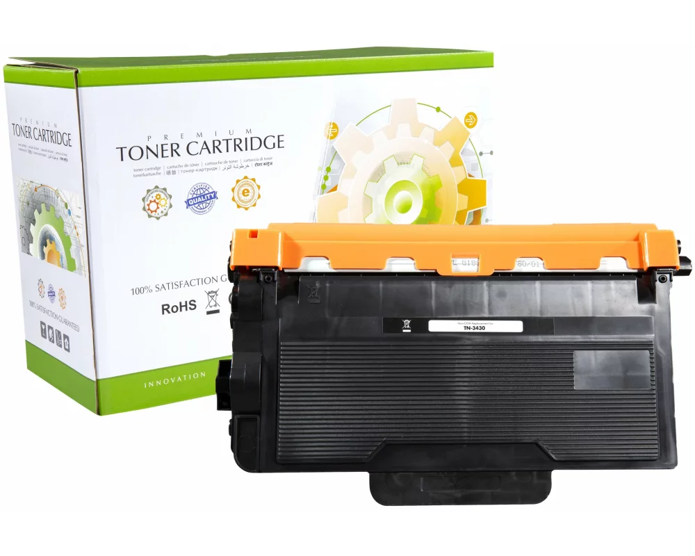 STATIC Toner cartridge compatible with Brother TN-3430BK black remanufactured 3.000 pages