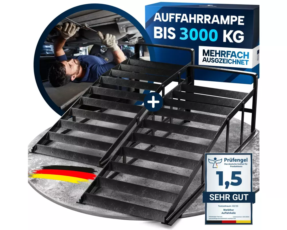 Werkthor Auffahrrampe KFZ Metall Set 3000 kg