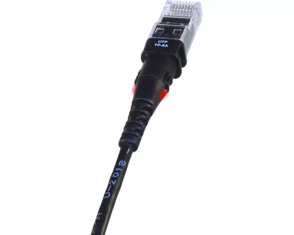 Patchsee Patchkabel ThinPATCH Cat 6A, U/UTP, 6.1 m, Schwarz