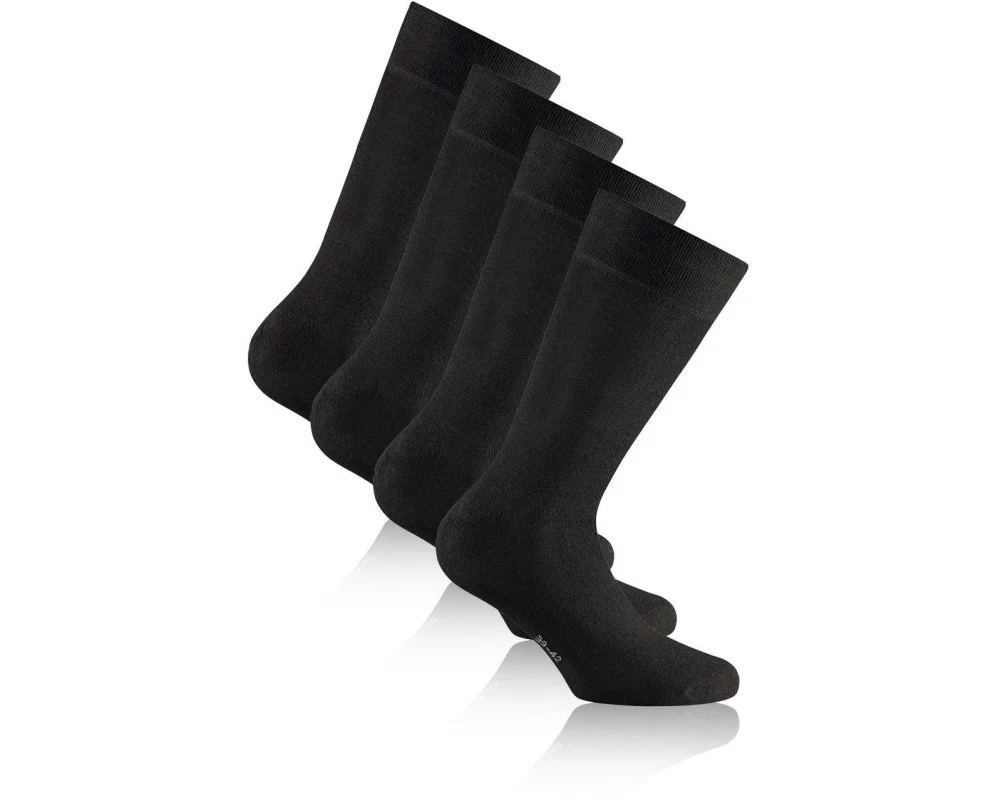 Rohner Socks Bambussocken Schwarz 2er-Pack