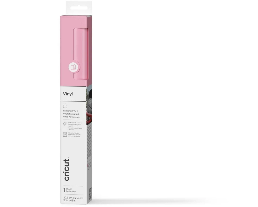 Cricut Vinylfolie Permanent 30.5 x 122 cm, 1 Stück, Hellrosa