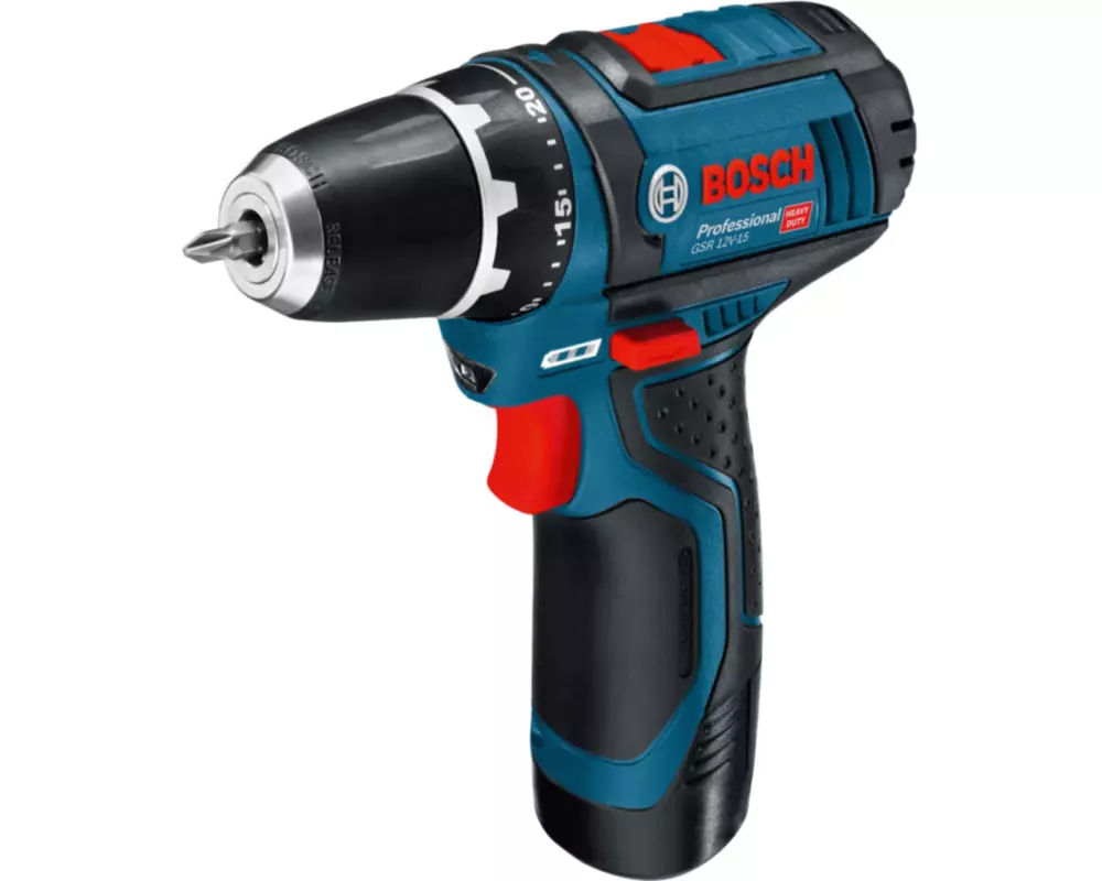Bosch Professional Akku-Bohrschrauber PRO GSR 12V-15 Set in der Tragetasche