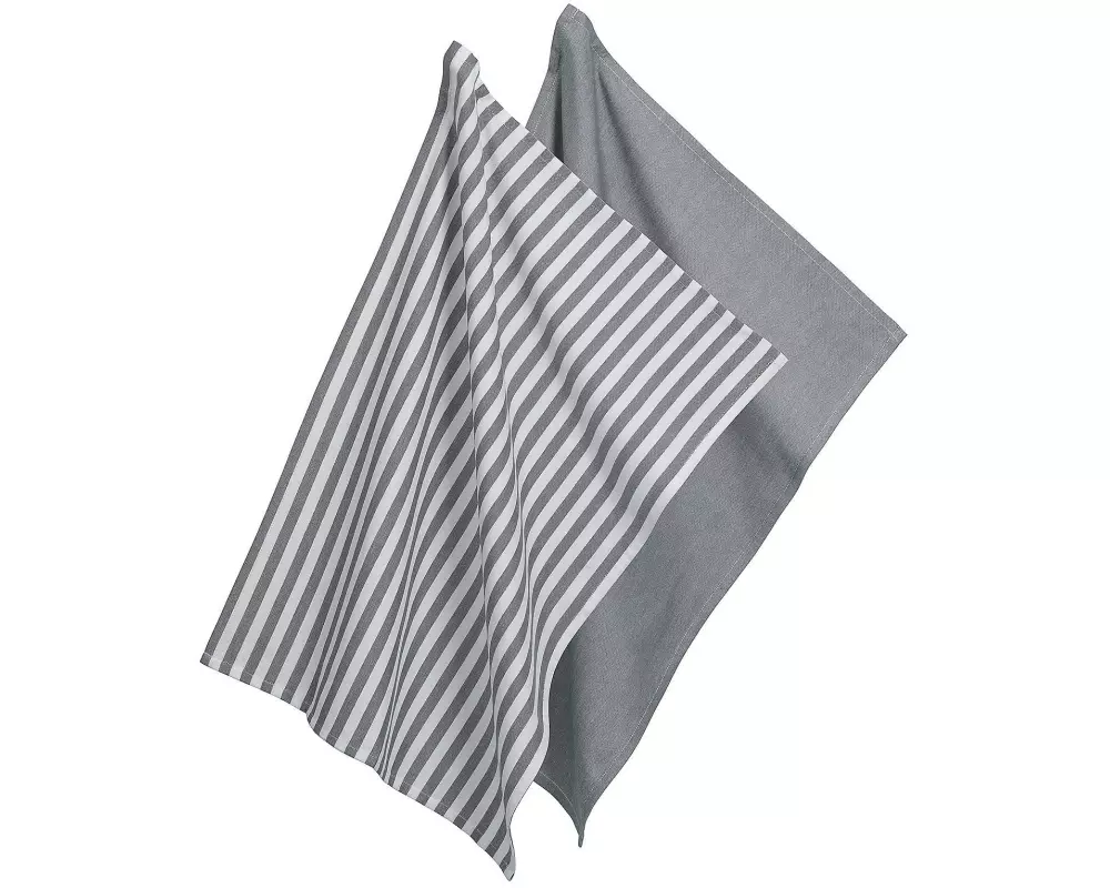 Kela Geschirrtuch-Set Caja 2 Stück, Grau