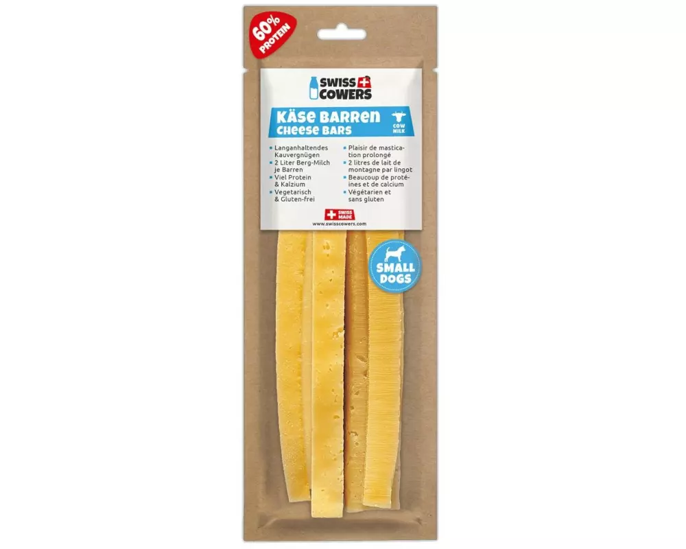 Swiss Cowers Kaustange Käse Barren, 4 x 20 g