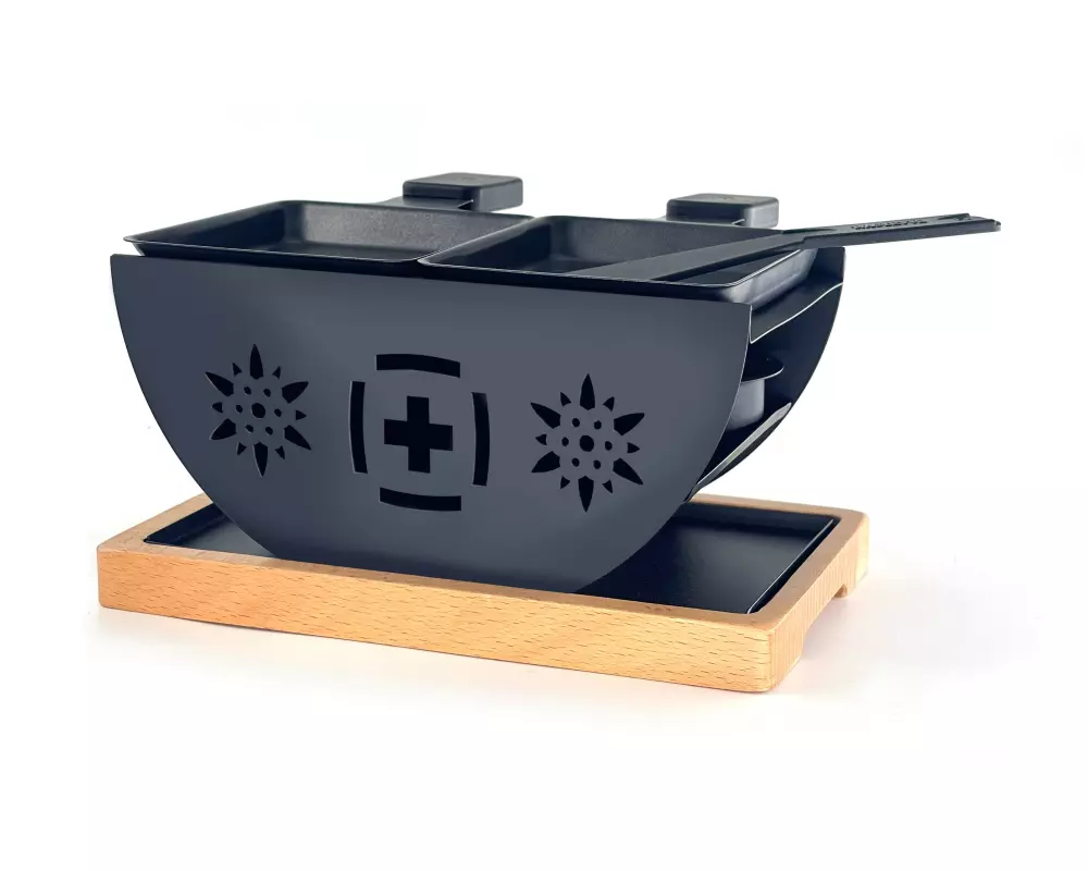 Heidi Cheese Line Cheese Line Raclette FLOWER 2p Schwarz