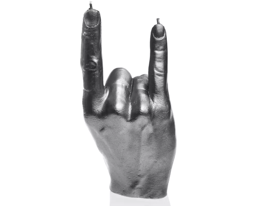 Candellana Kerze Hand Rock Stahl-Grau