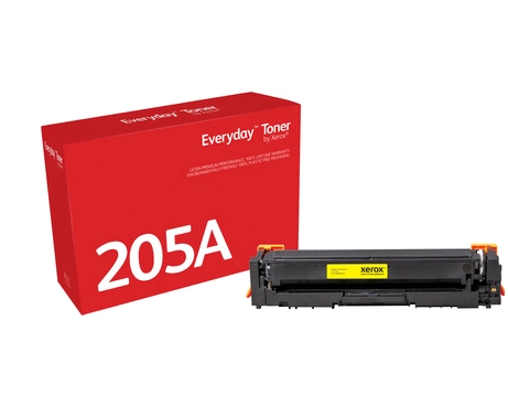 Everyday Yellow Toner by compatible with HP 205A (CF532A), Standard capacity. Black toner page yield: 900 pages, Printing colours: Yellow, Quantity per pack: 1 pc(s)