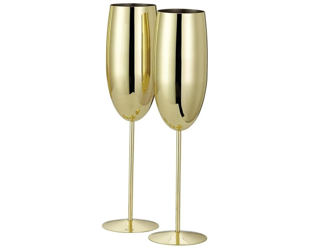 Oak & Steel Sektglas 285 ml, 2 Stück, Gold