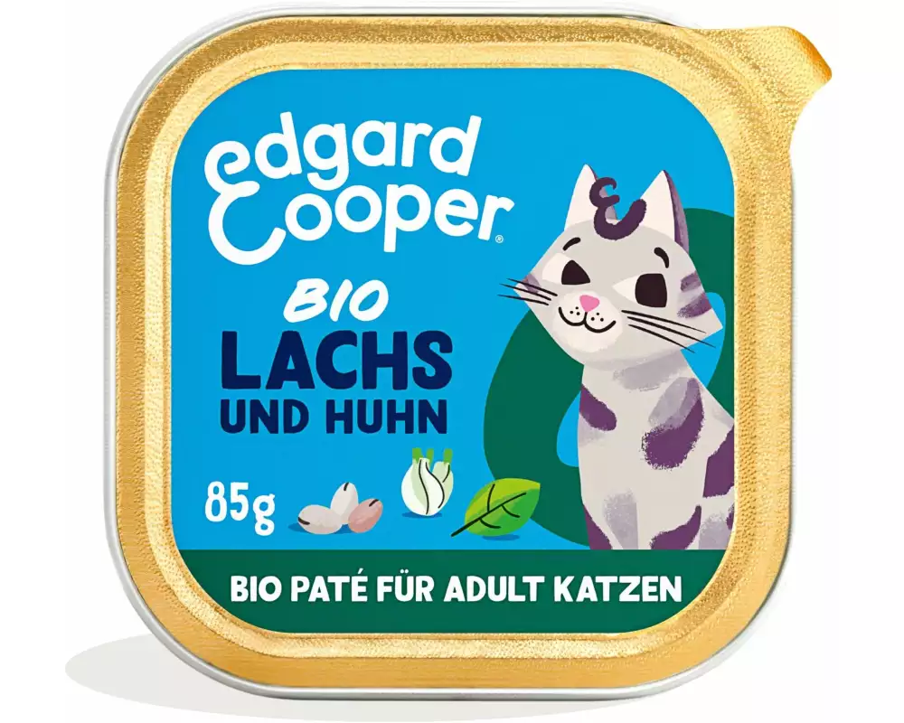 Edgard & Cooper Nassfutter Adult Bio Lachs & Huhn, 16 x 85g