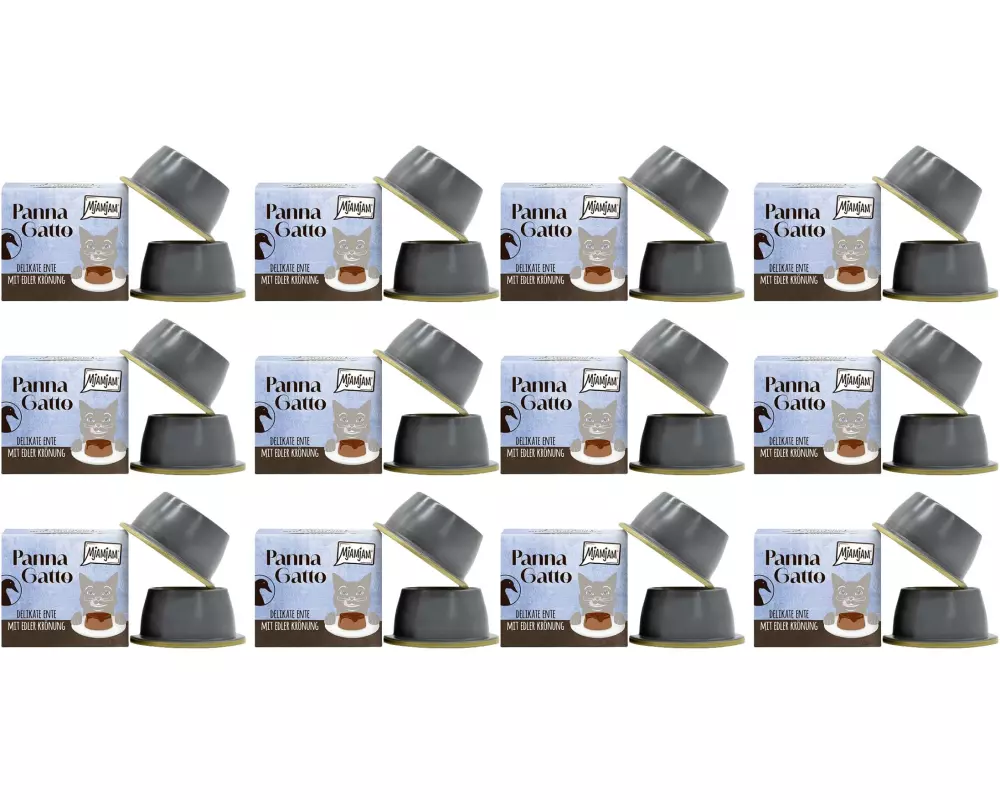 Mjamjam Panna Gatto Ente mit edler Krönung, 12x 2 x 80 g