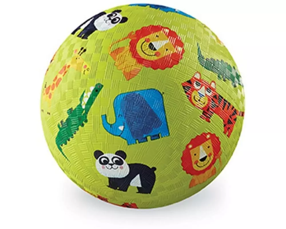 Crocodile Creek Spielball Naturkautschuk Dschungeltiere 18 cm
