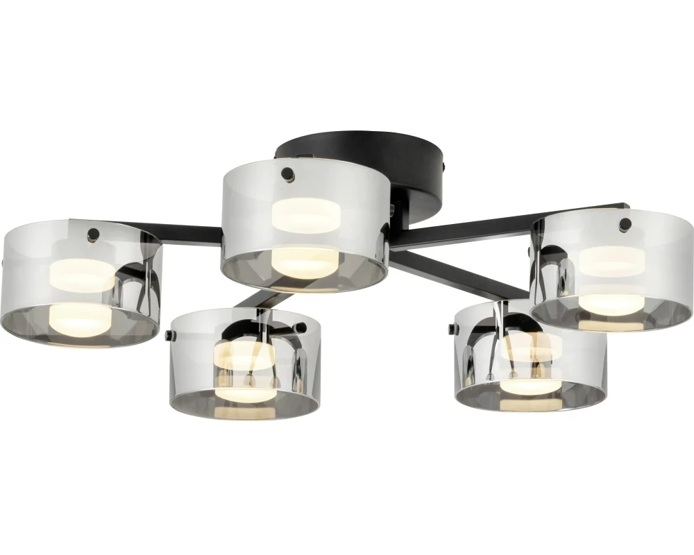 EGLO Leuchten LED-Deckenleuchte Copillos LED 5 x 5, 4W 3000K Silber