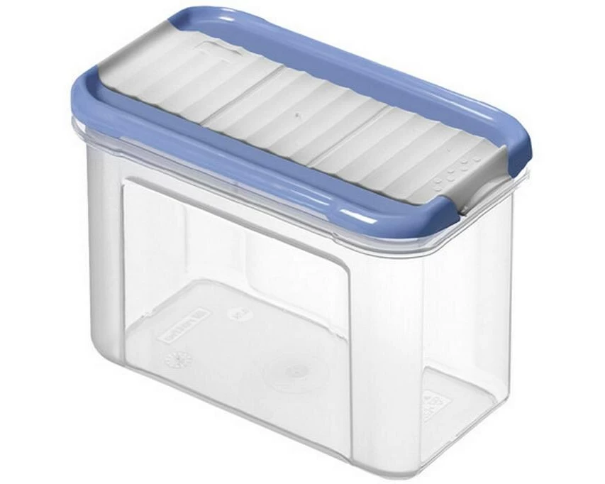 Rotho Vorratsdose Domino 0.75 l, Blau/Transparent
