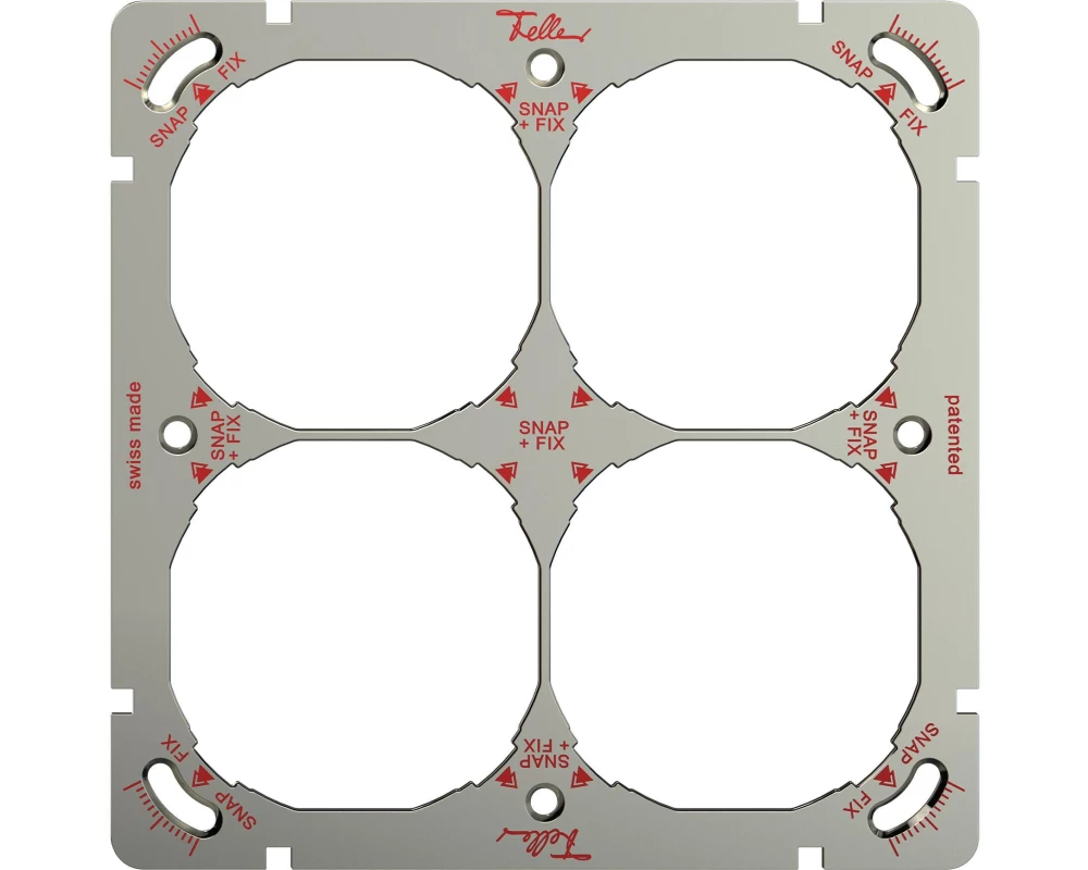 Feller EDIZIOliv Befestigungsplatte Befestigungssystem Quadratisch 2 x 2