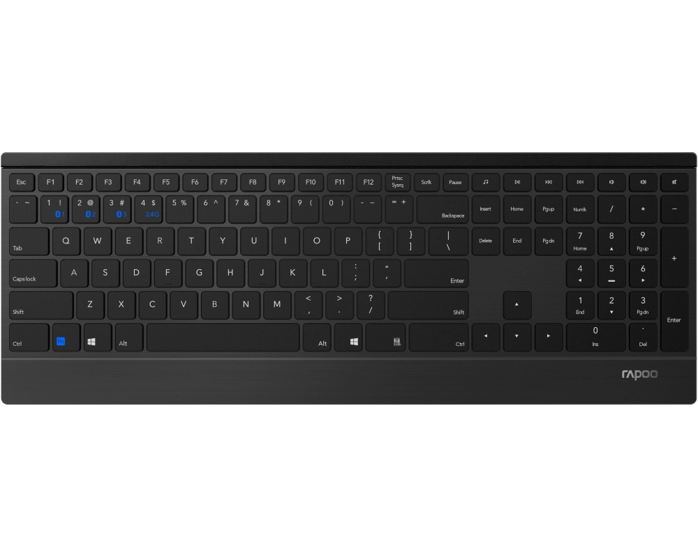RAPOO E9500M Wireless Keyboard 18953 Multimode, black
