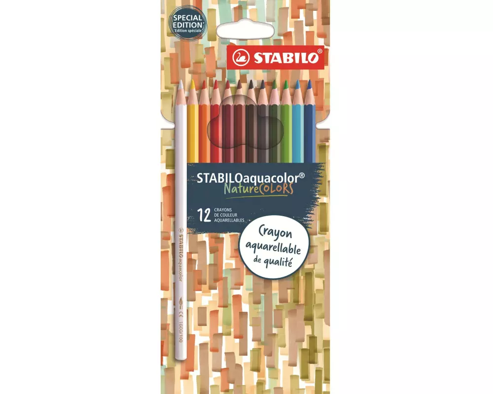 STABILO Farbstifte Aquacolor NatureColors 12er, Mehrfarbig