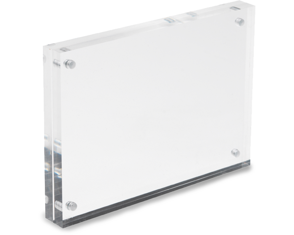 DEFLECTO Magnet. Acrylblock A6 MCHA611 transparent 2x7.5mm