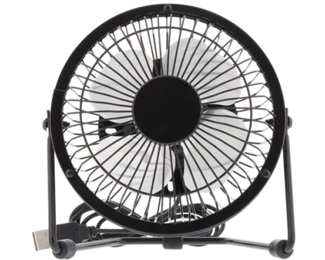 DELTACO USB Fan 10 cm, USB-A FT-750 aluminium, Black