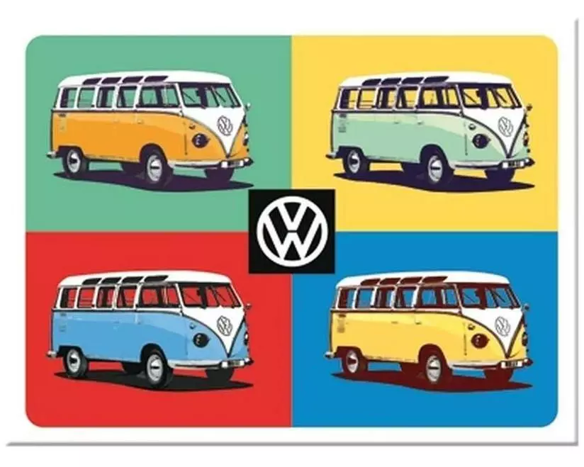 Nostalgic Art Haftmagnet VW Bulli 1 Stück, Mehrfarbig