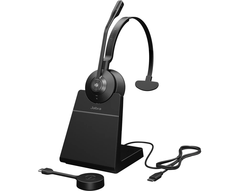 Jabra Headset Engage 55 SE MS Mono USB-C, inkl. Ladestation